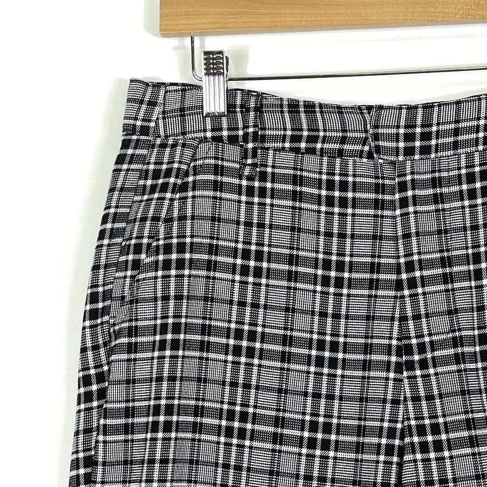 Hot Topic Plaid Trousers Womens Medium Black White Dark Academia Grunge Alt - Picture 2 of 8